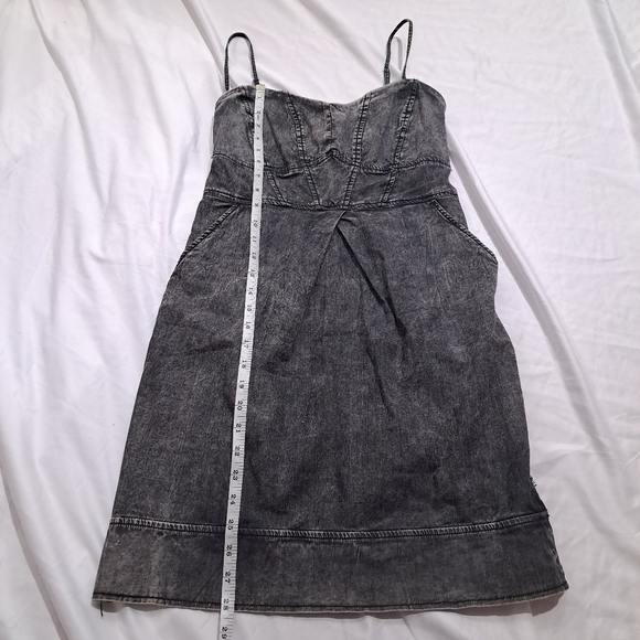 Dynamite | Grey acid wash spaghetti strap women's mini dress - Picture 7 of 8